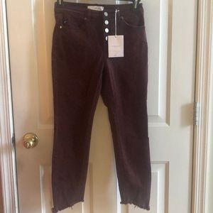 NWT! Kan Can crop fringe jeans size 7